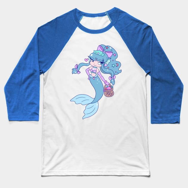 Pretty Pastel Mermaid Baseball T-Shirt by saradaboru